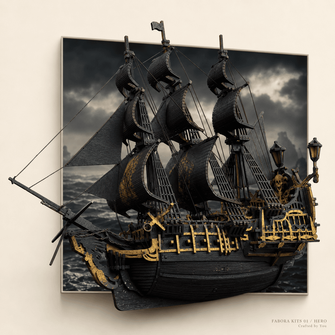 Fantasy Pirate Ship Wooden Model
